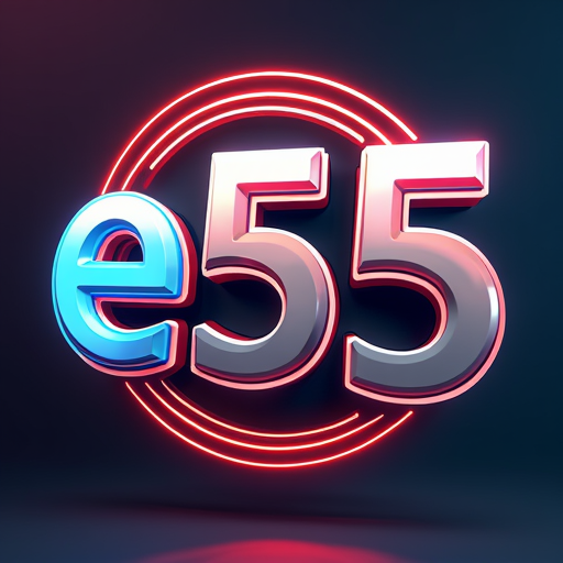 logotipo da plataforma e55 onde você poderá se cadastrar gratuitamente